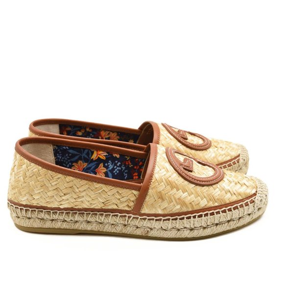 Gucci Adela GG Raffia Espadrilles EU 38 - Picture 3 of 15